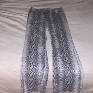 bianco jeans size 30 US snakeskin flare bottom